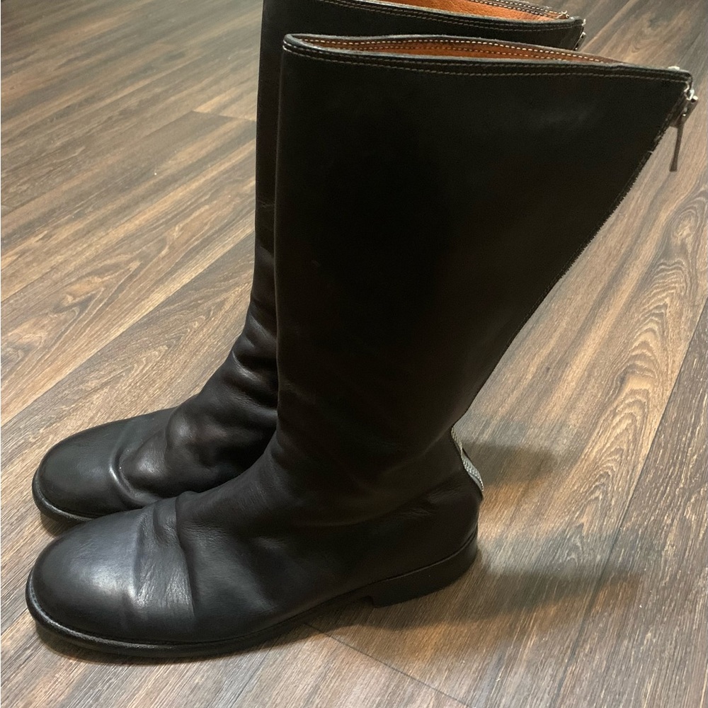 Guidi 989 Horse Leather Vintage Backzip Black Boots (REAR FIND) Size: 44 - Picture 3 of 15